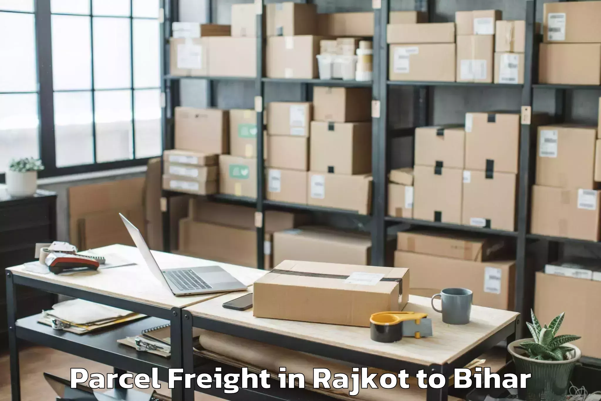 Reliable Rajkot to Sheonar Parcel Freight